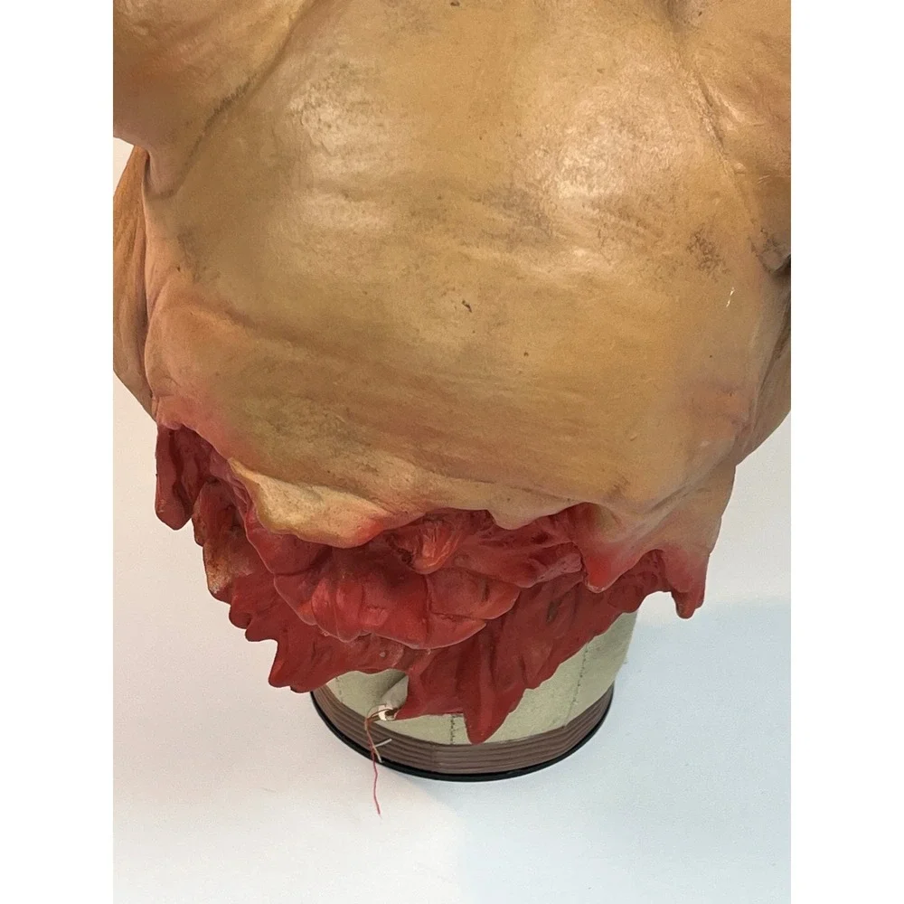 Don Post Studios 2003 Saw Pig Mask VTG Horror Halloween Severed Neck Latex Mask